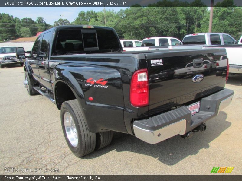 Black / Tan 2008 Ford F450 Super Duty Lariat Crew Cab 4x4 Dually