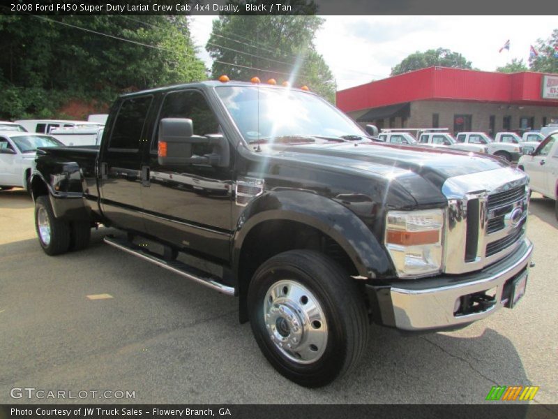 Black / Tan 2008 Ford F450 Super Duty Lariat Crew Cab 4x4 Dually