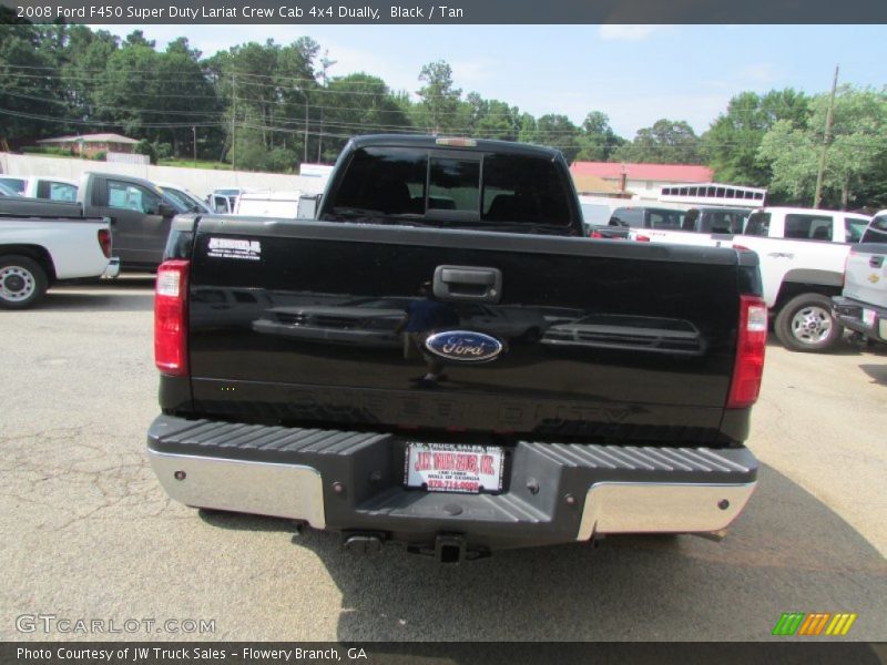 Black / Tan 2008 Ford F450 Super Duty Lariat Crew Cab 4x4 Dually