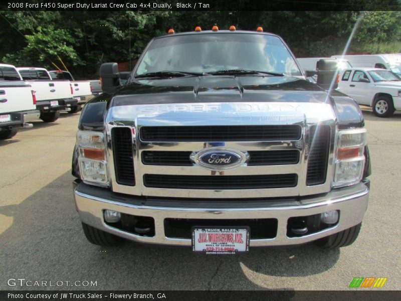 Black / Tan 2008 Ford F450 Super Duty Lariat Crew Cab 4x4 Dually