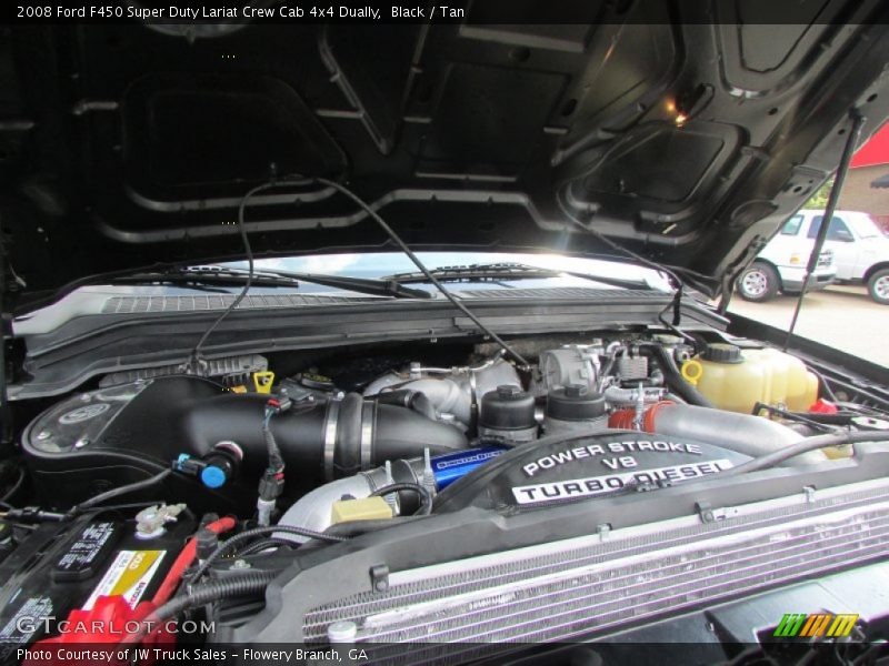 Black / Tan 2008 Ford F450 Super Duty Lariat Crew Cab 4x4 Dually