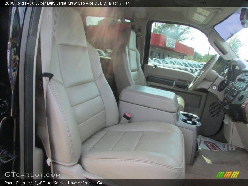 Black / Tan 2008 Ford F450 Super Duty Lariat Crew Cab 4x4 Dually