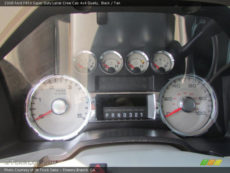 Black / Tan 2008 Ford F450 Super Duty Lariat Crew Cab 4x4 Dually
