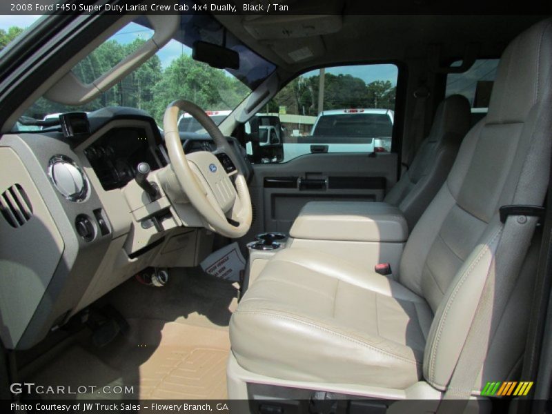 Black / Tan 2008 Ford F450 Super Duty Lariat Crew Cab 4x4 Dually