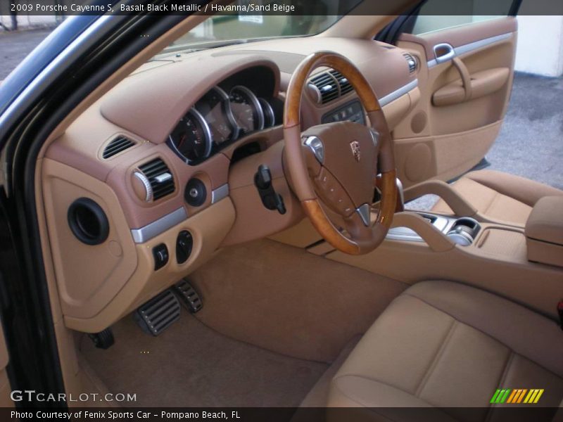 Basalt Black Metallic / Havanna/Sand Beige 2009 Porsche Cayenne S