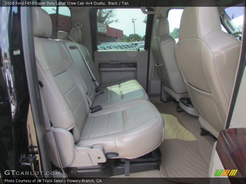 Black / Tan 2008 Ford F450 Super Duty Lariat Crew Cab 4x4 Dually