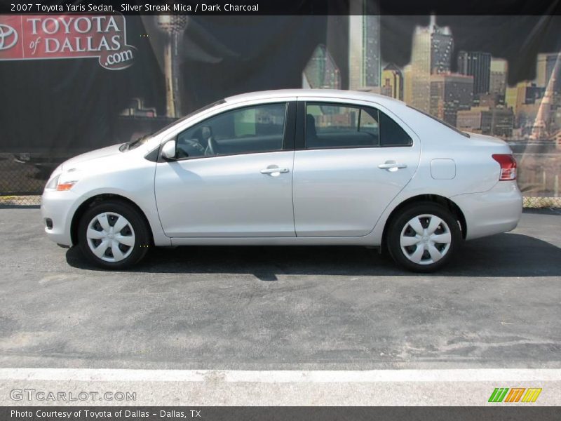 Silver Streak Mica / Dark Charcoal 2007 Toyota Yaris Sedan