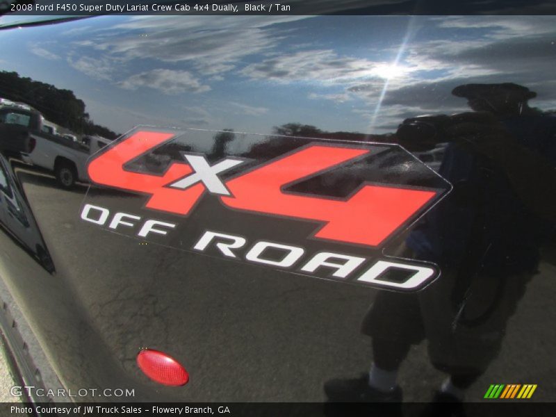Black / Tan 2008 Ford F450 Super Duty Lariat Crew Cab 4x4 Dually