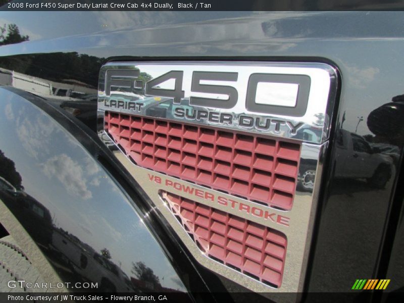 Black / Tan 2008 Ford F450 Super Duty Lariat Crew Cab 4x4 Dually
