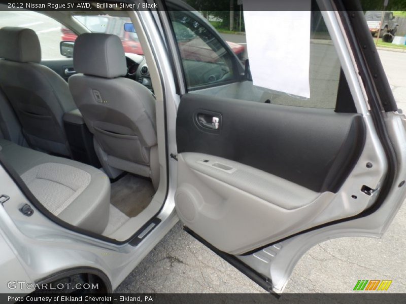 Brilliant Silver / Black 2012 Nissan Rogue SV AWD