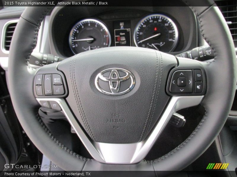Attitude Black Metallic / Black 2015 Toyota Highlander XLE