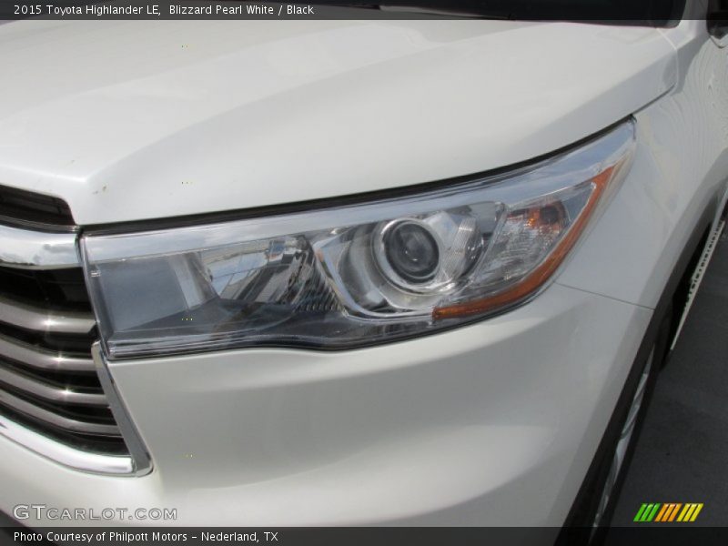 Blizzard Pearl White / Black 2015 Toyota Highlander LE