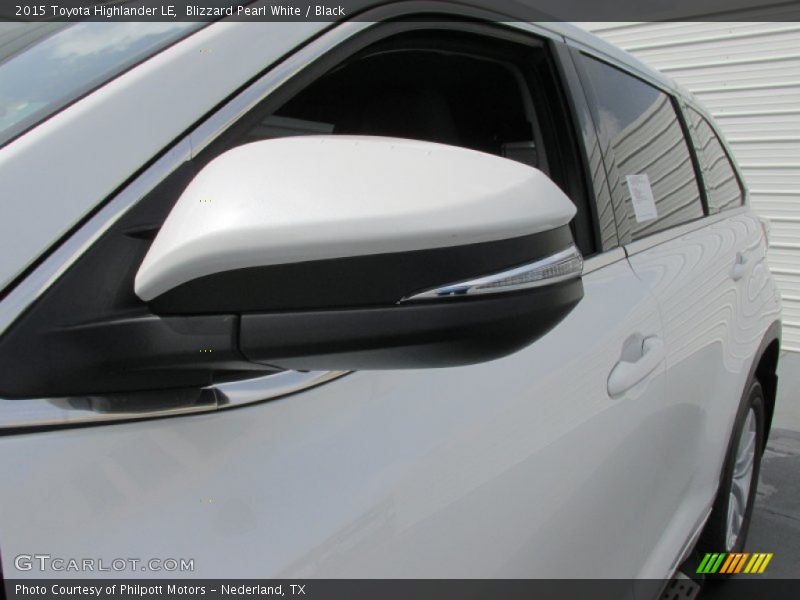 Blizzard Pearl White / Black 2015 Toyota Highlander LE