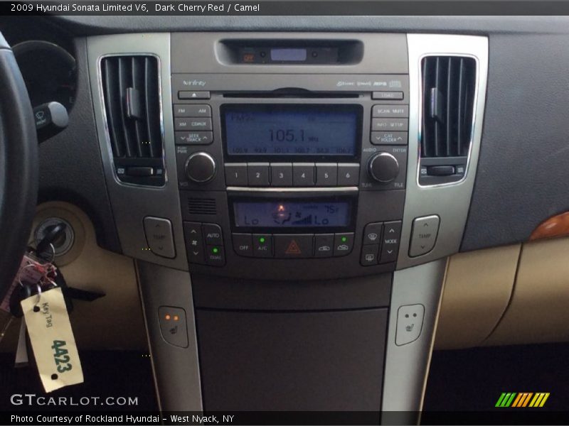 Dark Cherry Red / Camel 2009 Hyundai Sonata Limited V6