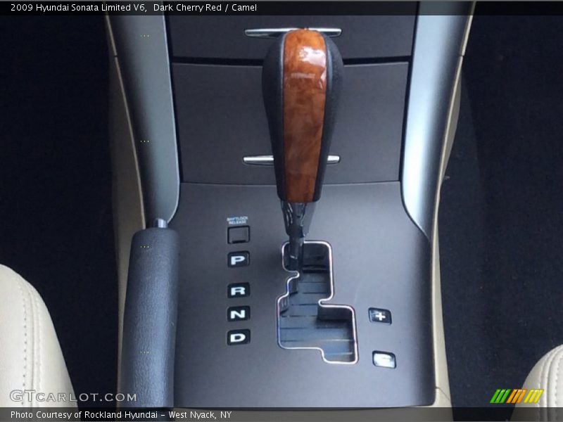 Dark Cherry Red / Camel 2009 Hyundai Sonata Limited V6