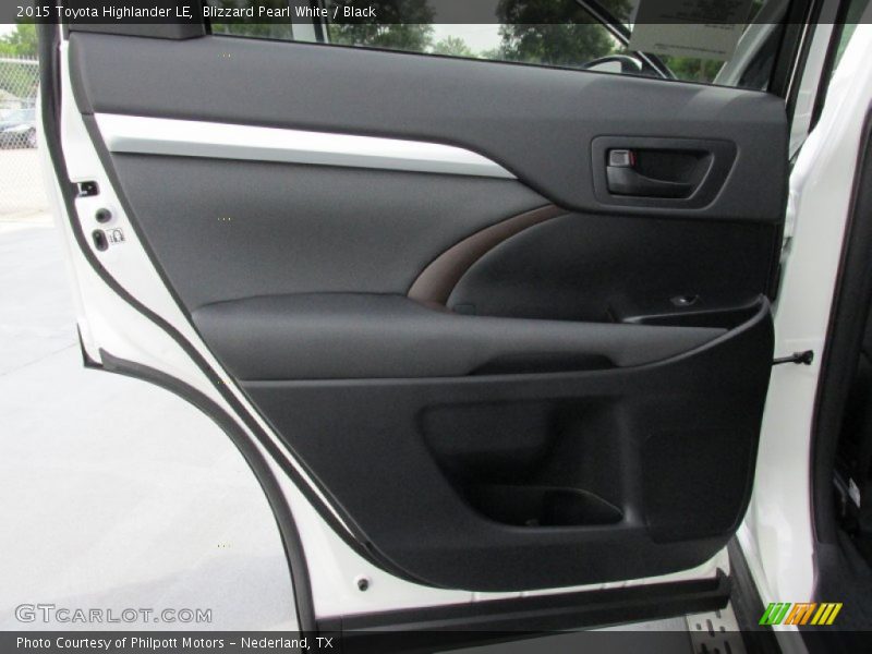 Blizzard Pearl White / Black 2015 Toyota Highlander LE