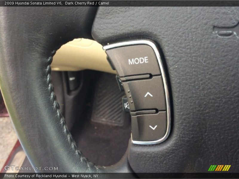 Dark Cherry Red / Camel 2009 Hyundai Sonata Limited V6