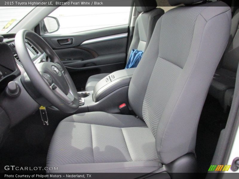 Blizzard Pearl White / Black 2015 Toyota Highlander LE