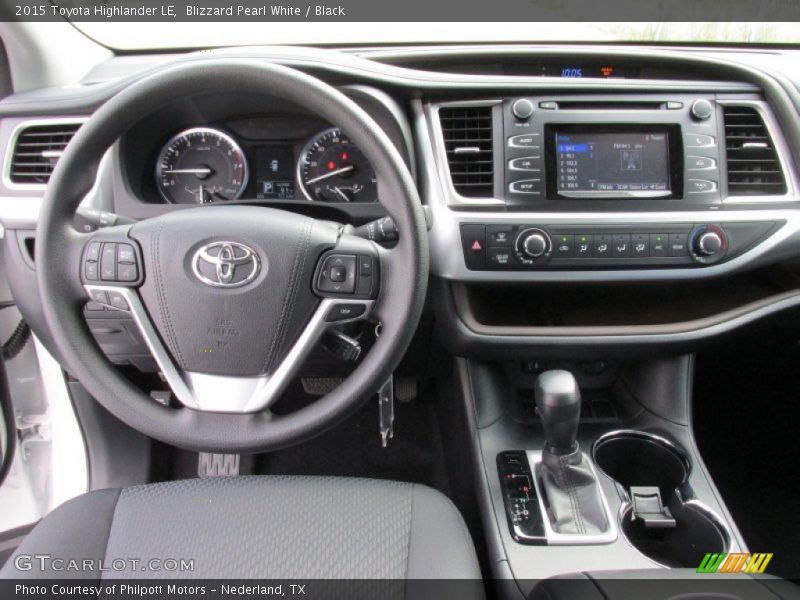 Blizzard Pearl White / Black 2015 Toyota Highlander LE