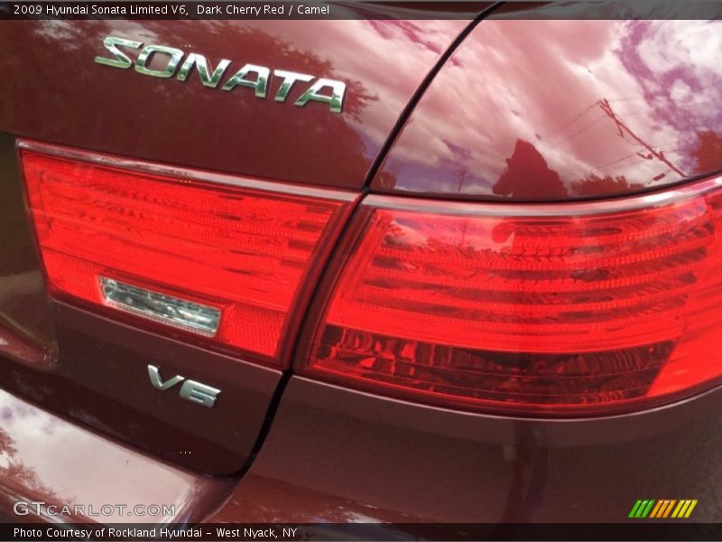 Dark Cherry Red / Camel 2009 Hyundai Sonata Limited V6