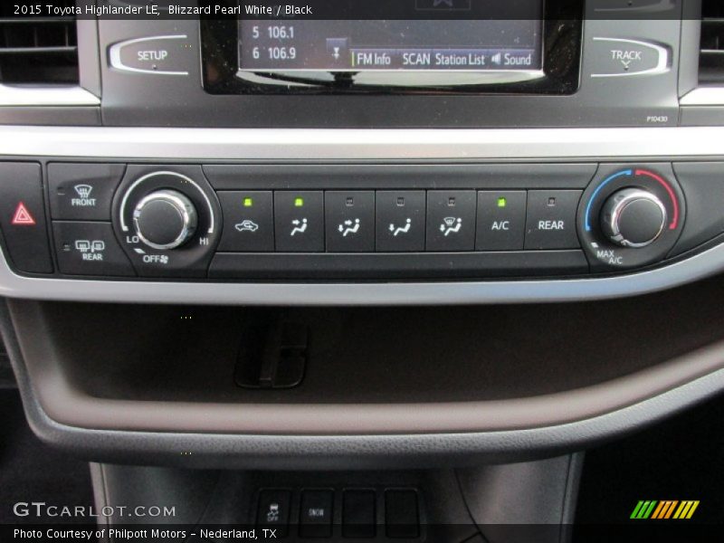 Blizzard Pearl White / Black 2015 Toyota Highlander LE