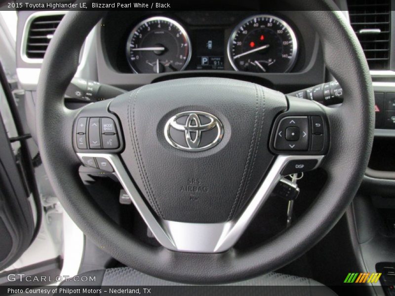Blizzard Pearl White / Black 2015 Toyota Highlander LE