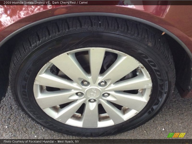 Dark Cherry Red / Camel 2009 Hyundai Sonata Limited V6
