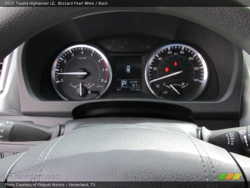 Blizzard Pearl White / Black 2015 Toyota Highlander LE