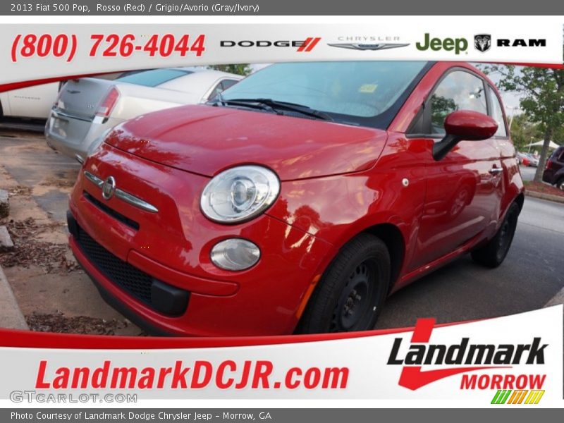 Rosso (Red) / Grigio/Avorio (Gray/Ivory) 2013 Fiat 500 Pop