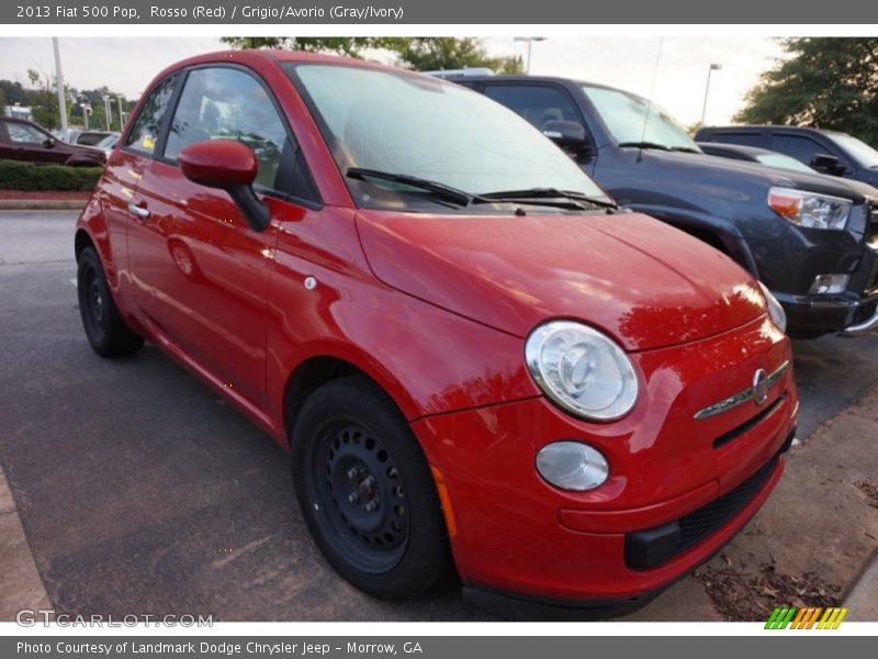 Rosso (Red) / Grigio/Avorio (Gray/Ivory) 2013 Fiat 500 Pop