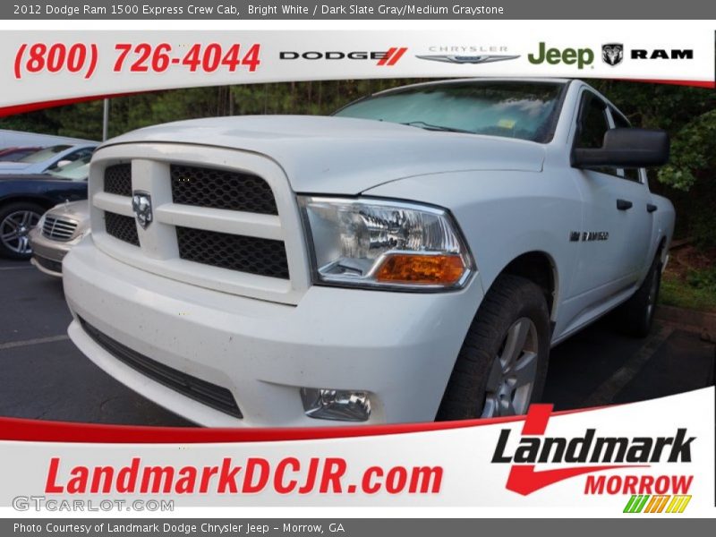 Bright White / Dark Slate Gray/Medium Graystone 2012 Dodge Ram 1500 Express Crew Cab
