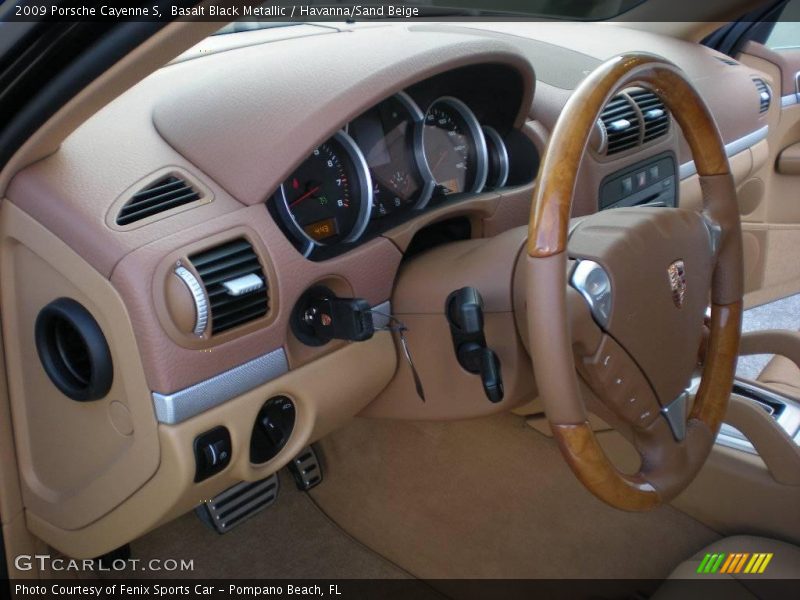 Basalt Black Metallic / Havanna/Sand Beige 2009 Porsche Cayenne S