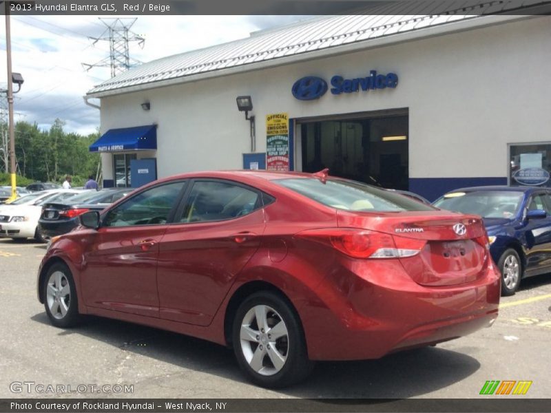 Red / Beige 2013 Hyundai Elantra GLS