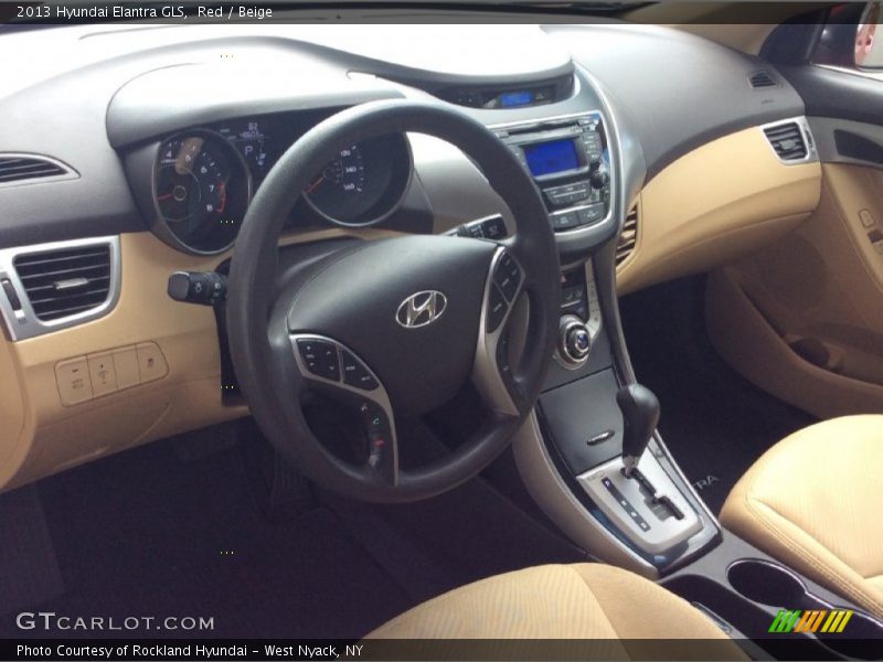 Red / Beige 2013 Hyundai Elantra GLS
