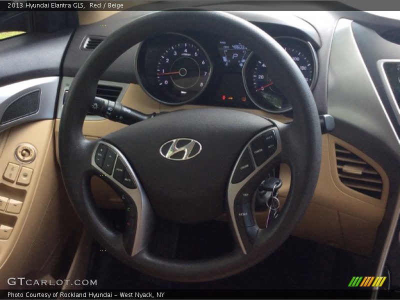 Red / Beige 2013 Hyundai Elantra GLS