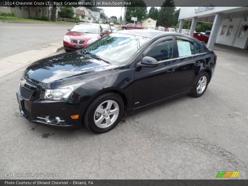 Black Granite Metallic / Jet Black/Sport Red 2014 Chevrolet Cruze LT