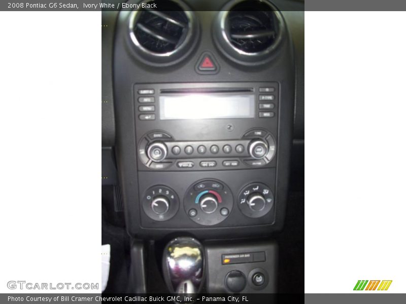 Ivory White / Ebony Black 2008 Pontiac G6 Sedan