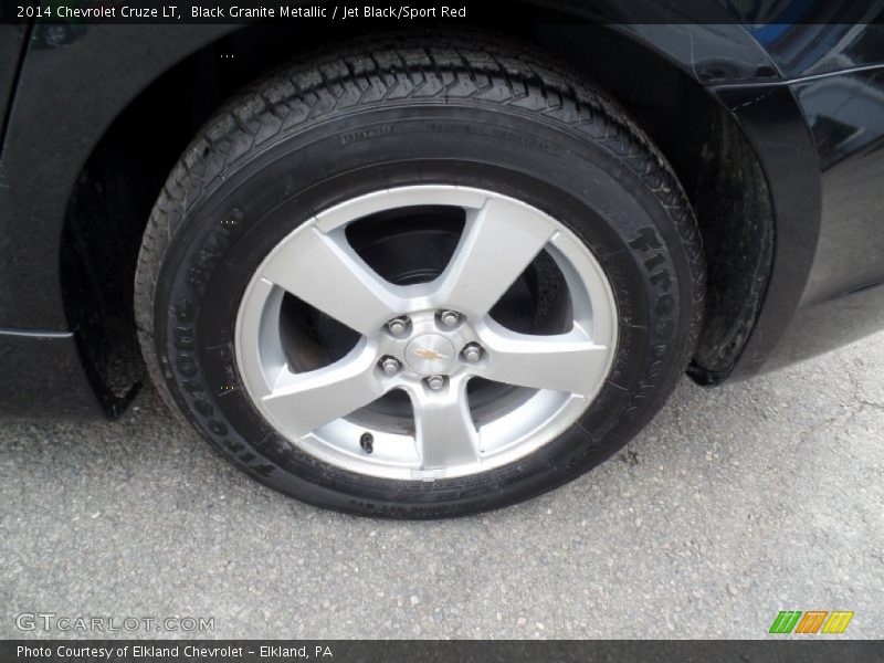 Black Granite Metallic / Jet Black/Sport Red 2014 Chevrolet Cruze LT