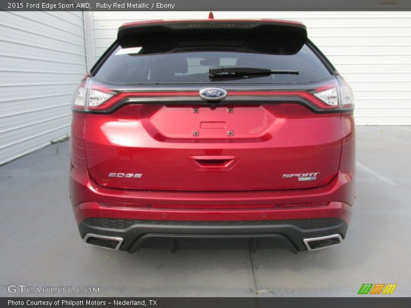 Ruby Red Metallic / Ebony 2015 Ford Edge Sport AWD