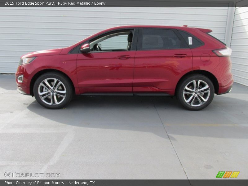 Ruby Red Metallic / Ebony 2015 Ford Edge Sport AWD