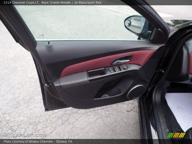 Black Granite Metallic / Jet Black/Sport Red 2014 Chevrolet Cruze LT
