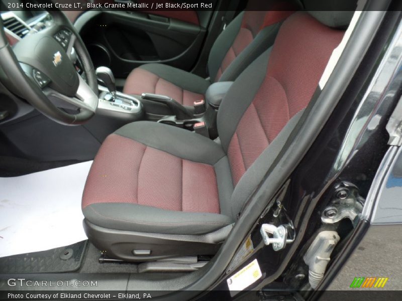 Black Granite Metallic / Jet Black/Sport Red 2014 Chevrolet Cruze LT