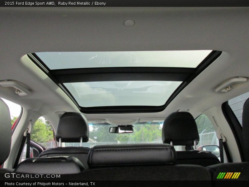 Sunroof of 2015 Edge Sport AWD