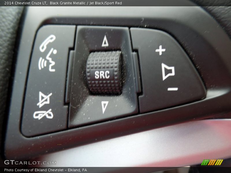 Black Granite Metallic / Jet Black/Sport Red 2014 Chevrolet Cruze LT