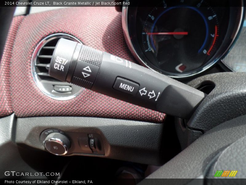 Black Granite Metallic / Jet Black/Sport Red 2014 Chevrolet Cruze LT