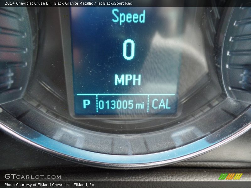 Black Granite Metallic / Jet Black/Sport Red 2014 Chevrolet Cruze LT