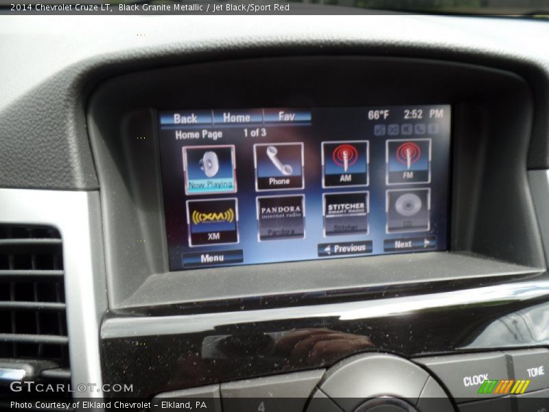 Black Granite Metallic / Jet Black/Sport Red 2014 Chevrolet Cruze LT