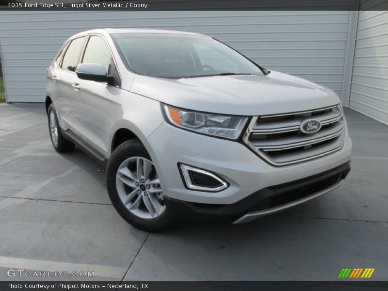 Ingot Silver Metallic / Ebony 2015 Ford Edge SEL