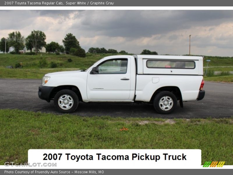 Super White / Graphite Gray 2007 Toyota Tacoma Regular Cab