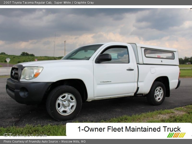 Super White / Graphite Gray 2007 Toyota Tacoma Regular Cab